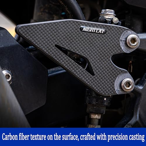 NIGHT CAT Carbon Fiber Heel Guard Rearset Foot Mount Platess,Motorcycle footpeg protections,compatible with Ninja 400 Ninja 500(Carbon fiber pedal guard) - color: Carbon fiber pedal guard
