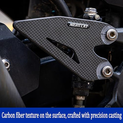 NIGHT CAT Carbon Fiber Heel Guard Rearset Foot Mount Platess,Motorcycle footpeg protections,compatible with Ninja 400 Ninja 500(Carbon fiber pedal guard) - color: Carbon fiber pedal guard