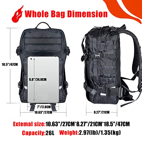 Goldfire Motorcycle Helmet Backpack Waterproof Large Capacity Hiking Backpack Military Tactical Bag Snowmobile Cycling Rechargeable Helmet Bag With USB Port