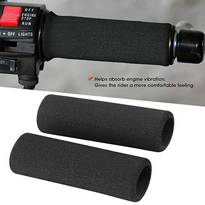Motorcycle Hand Grips, 30mm/1.18in Motorcycle Comfort Foam Handlebar Sponge Cover Anti Slip Vibration Grip Set Motorcycle Foam Grips for R850/R1100GS/R1150GS/R1200GS