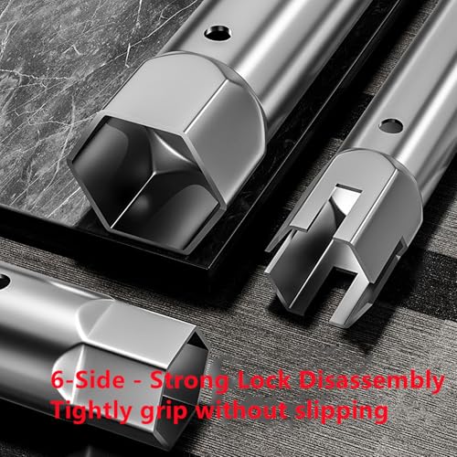 10Pcs shower valve double headed socket wrench, spark plug faucet nut disassembly kit, used for disassembling water pipes, bathtubs, and shower valve hex wrenches, with handle and accessories