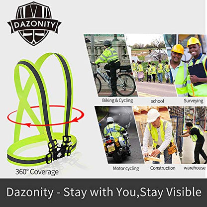 Dazonity High Visibility Safety Vest,Lightweight,Adjustable & Elastic Vest,Hi Vis Reflective Strips, Fit for Men & Women, Construction,Cycling, Runnning, (Fuschia) - color: Pink-1pack