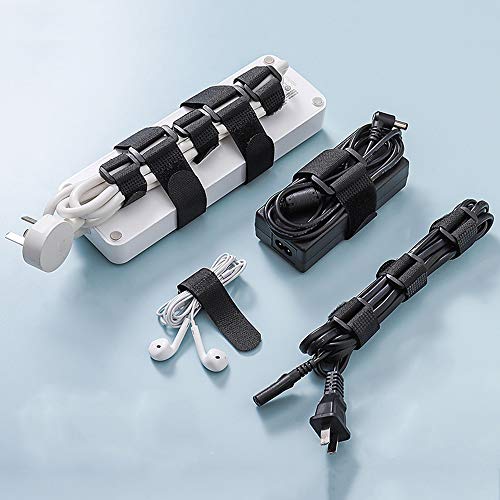Fastening Nylon Strap with Buckle,10Pack Reusable Self-Adhesive Hook and Loop Cable Securing Straps,Adjustable Cinch Straps for Cords Organized and Tidy(1" x 8") - size: 1" x 8"