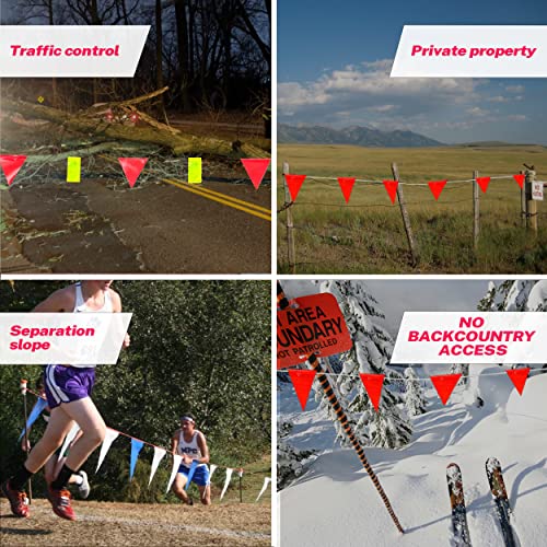 "Danger Do Not Enter" Innovative Printed Pennant Banner Flag, 37ft Length - OSHA Certified - size: 7"x10"x37Ft, style: Red Danger Do Not Enter Flag