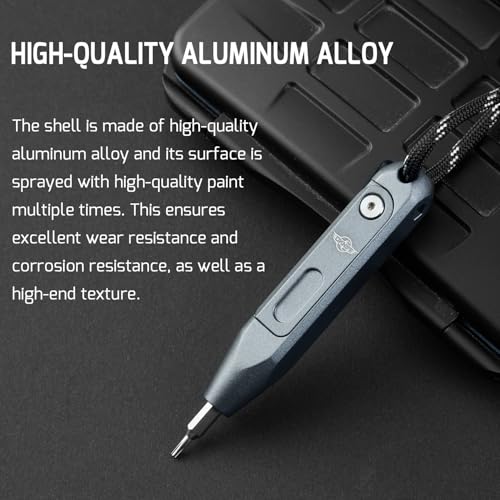 OKNIFE Otacle D1 Mini Precision Screwdriver Set, 9 in 1 EDC Multi Bit Pocket Screwdriver, Industrial S2 Steel Magnetic Bits for Work or Daily Use - color: Aluminum-grey