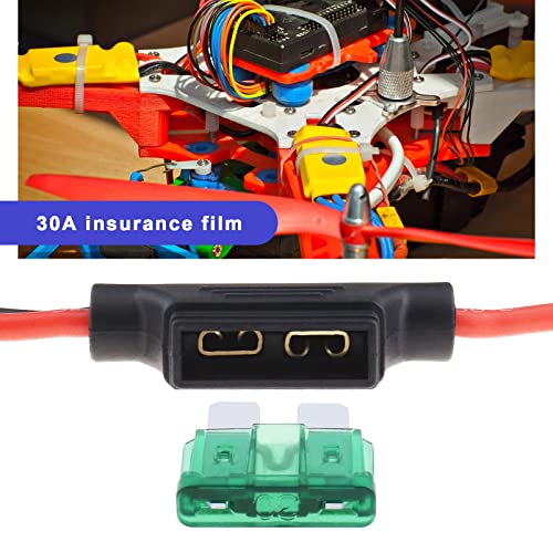 The Lord of the Tools 2PCS XT60 Male to XT60 Female Extension Cable with 30A Fuse 14AWG Silicone Wire for Electric Bikes Drone RC Car Quadcopter Battery Charger