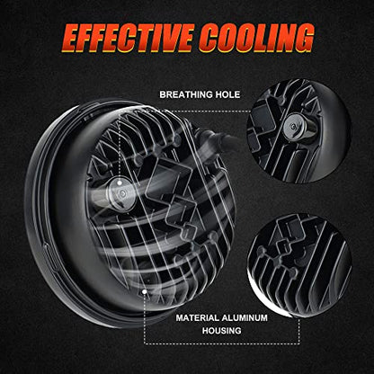 Motorcycle passing lights Led fog light 4.5 inch Auxiliary Light Projector Driving Lamp for Road king Electra Glide Softail H-D Fatboy(Black) - color: Black