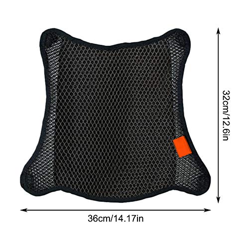 SaferCCTV Motorcycle Seat Cushion Pad, 3D Honeycomb Breathable Seat Cover, Large Size Air Cooling Mesh Seat Pad and Reduces Pressure for Long Ride
