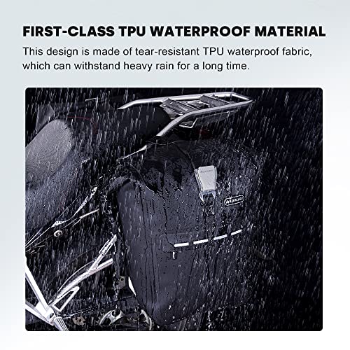 WILD HEART Motorcycle Pannier Bag Quick Detachable Waterproof TPU Hanging Motorcycle Bag riding Equipment Suitable for Motorcycles with Aluminum alloy side Frame (1 piece) (Black 22L-30L)