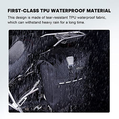 WILD HEART Motorcycle Pannier Bag Quick Detachable Waterproof TPU Hanging Motorcycle Bag riding Equipment Suitable for Motorcycles with Aluminum alloy side Frame (1 piece) (Black 22L-30L)