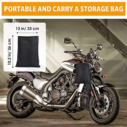 Motorcycle Cover All Season Universal Weather Waterproof Motorbike Cover with Lock-Holes & Storage Bag XXL Motorcycles Vehicle Cover for Harley Davidson, Honda, Suzuki, Kawasaki, Yamaha - size: XXL