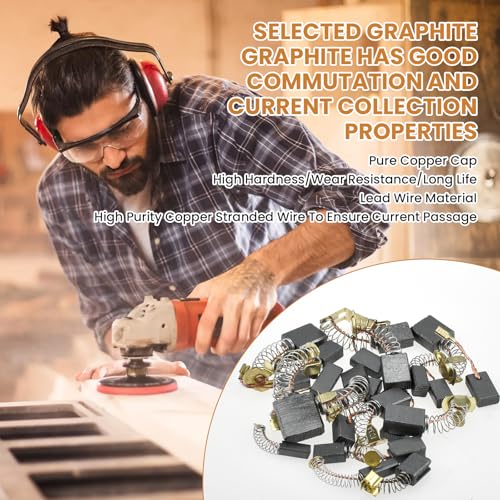 72Pcs Electric Motor Carbon Brushes Set, 24 Different Sizes Replacement Repair Kit for Various Electric Tools and Motors