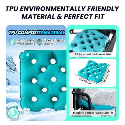 Inflatable Seat Cushions, Waffle Cushion for Pressure Sores, Inflatable Seat Cushion for Pressure Relief, Bed Sore Cushions for Butt, Very Suitable for Office Chair and Wheelchair use
