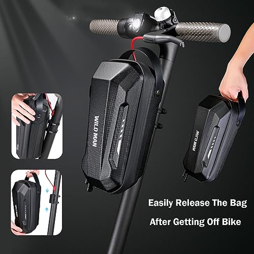 Scooter Storage Bag, Waterproof Scooters Handlebar EVA Hard Shell Bike Front Bag for Carrying Charger Tools Repair Tools