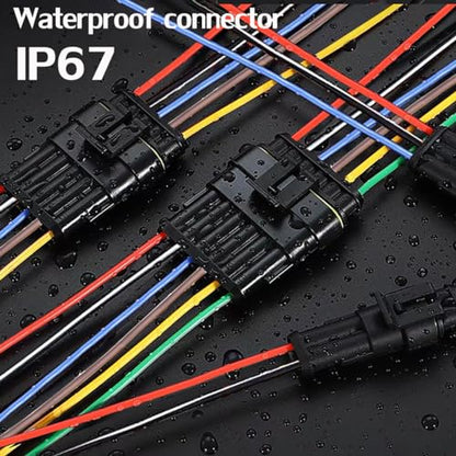 5 Pin Connector Waterproof,5Pin Way Car Electrical Connector,with Wire 16 AWG Marine for Car,Truck,Boat,Motorcycle and Other Wire Connections. (5pairs) - size: 5-way