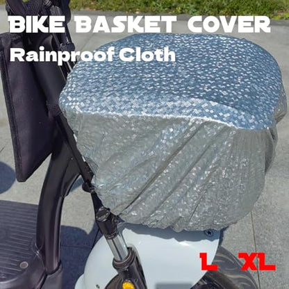 2 Pack Bike Basket Rain Cover Lightweight Waterproof Liner Wrap Case for Bike Front Rear Baskets Rack Trunk Bag Electric Scooter Handlebar Cargo Grocery Storage Carrier Motorcycle Ebike