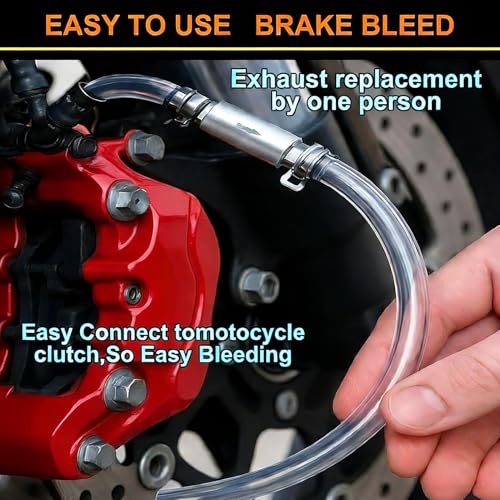 3 Sets Brake Bleeder Kit - Brake Fluid Bleeder Kit, Brake Bleeder Hose One Way Check Valve Tube Bleeding Tools, Universal Break Bleeder Kit Car Accessories for Motorbike Clutch Car Bike