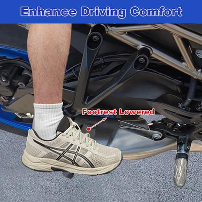 Xitomer Footpeg Lowering Mounts Compatible with GSX-S1000GT / GT+ 2022-2025 Passenger Peg Lowering Brackets Motorcycle Foot peg and Control Lowering Kit (For Passenger) - style: For Passenger