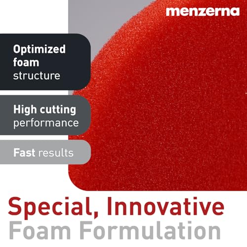 menzerna 3.5 Inch 2X Premium Polishing Pads Heavy Cut for Scratch Repair I Body Repair and Detailing Pads with Safety Edge & Velcro Attachment I Washable & Long Lasting - style: Heavy Cut Pad