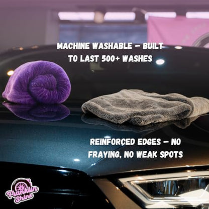 Franklin Shine Microfiber Car Drying Towel 24"x36" Extra Large - 1400 GSM Double Twisted Loop, Ultra Absorbent, Streak-Free, Edgeless & Scratch-Free, Professional Car Detailing Towel, Arizona XL