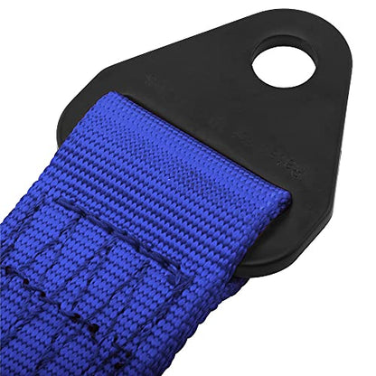 RASTP Limit Strap, Premium Quad Wrap Limit Strap Car Hauler Axle Straps Truck Wrecker Wheel Tie Down Strap with 10,000 Lb Webbing Strength (16 Inch,Blue) - color: Blue, size: 16 Inch
