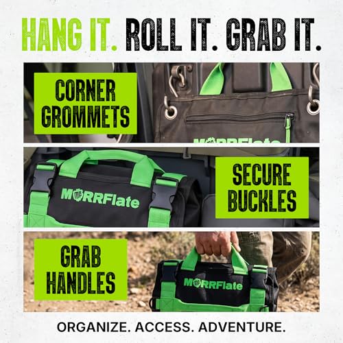 Off-Road Tool Roll Organizer - Heavy-Duty 600D Roll-Up Bag with 3 Rip-Away Zipper Pockets & 1 Built-in Pocket - Versatile Tool Storage for Overlanding, Bag Organizer, Camping, Garage & Vehicle Storage