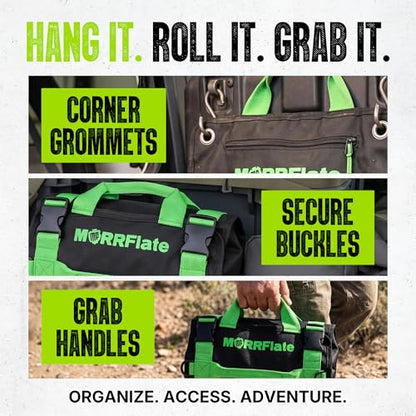 Off-Road Tool Roll Organizer - Heavy-Duty 600D Roll-Up Bag with 3 Rip-Away Zipper Pockets & 1 Built-in Pocket - Versatile Tool Storage for Overlanding, Bag Organizer, Camping, Garage & Vehicle Storage