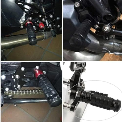 KIMISS Motorcycle Universal 8mm Foot Pegs,1 Pair CNC Aluminum Motorbike Rear Footrests Non-slip Foot Rest Pegs Pedals