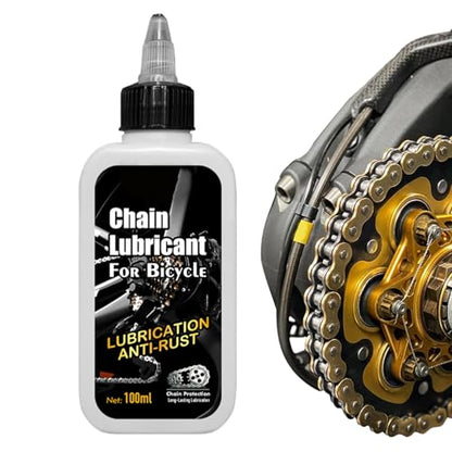 Chain Lube - 100ml Rust Proof Smooth Lubricant, Bike Chain Oil for Mountain Road Biking Cycling Maintenance Wash Cleaning Gear Brake Cable Tire Disc