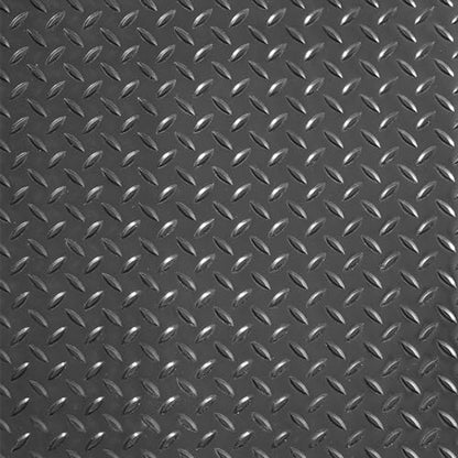 VEVOR Rubber Flooring Roll, 4 x 15 ft SBR Diamond-Plate Rubber Mat, 3mm Thickened, Easy to Clean, Customizable Size, Non-Slip Floor Protector Mat for Under Cars, Garage, Warehouse, Industry Gym, Black - size: 4 ft x 15 ft