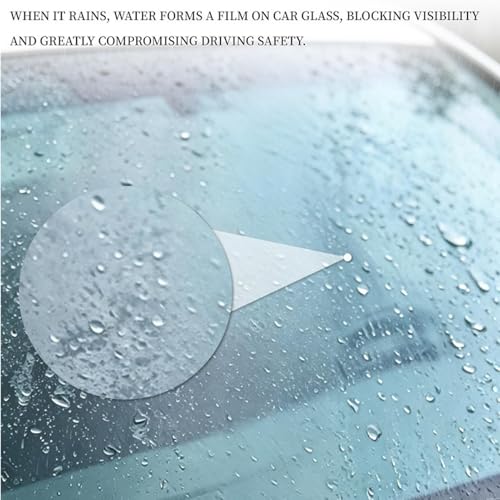 Windshield Oil Film Remover - Glass Grease Cream, 1.38 Inches Decontamination Paste with Sponge Applicator, Restoration Solution, Vehicle Care, Polishing Aid for Transparent Driving Safety Enhancement