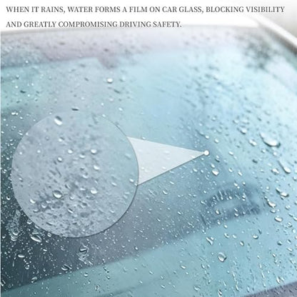Windshield Oil Film Remover - Glass Grease Cream, 1.38 Inches Decontamination Paste with Sponge Applicator, Restoration Solution, Vehicle Care, Polishing Aid for Transparent Driving Safety Enhancement