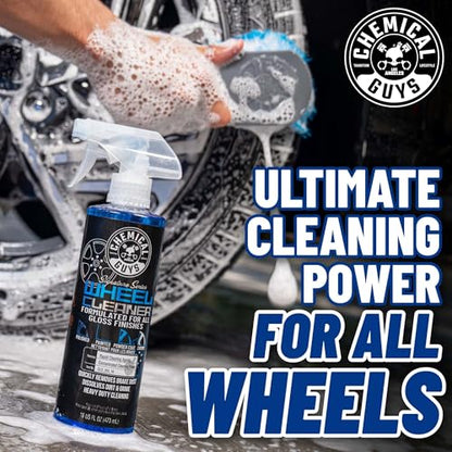 Chemical Guys Wheel Cleaner Spray Signature Series - Safe for Gloss Finishes, Chrome, Painted, Powder-Coated, and Clear-Coated Wheels - Removes Brake Dust and Road Grime - 16 oz - size: 16 Fl Oz (Pack of 1)