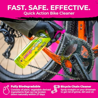 Muc-Off Waterless Wash 750 ml & Bio Drivetrain Cleaner 500ml Bundle | High-Performance Bike Cleaning Kit | Spray & Wipe Bike Cleaner + Fast-Acting Biodegradable Degreaser - size: 42.26 Fl Oz (Pack of 2)