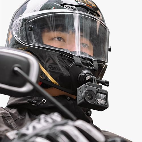 Quick Release Motorcycle Helmet Chin Strap Mount for Go Pro, Magnetic Dirt Bike Helmet Mount Compatible with DJI Osmo Action 6/5pro/4/3,GoPro Hero 13,12,11,10, 9, 8, AKASO, SJCAM and More