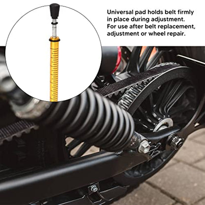 Focket Motorcycle Belt Tension Gauge, 10 lbs Easy to Read Metal Tension Tester After Belt Replacement Adjustment, Universal Wheel Service Accurate Chain Tension Gauge with L Shape Pad