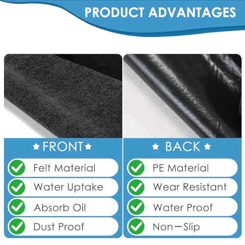 2pcs Cleanable Floor Oil Spill Mat(36”x60”) Oil Absorbing pad Durable Protective Surface Can be Used for car Oil Change - size: 2-2Pack 36”x60”