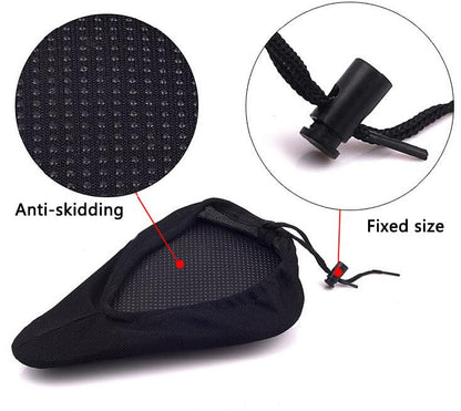 Kids Bike Gel Seat Cushion Cover, 8x5 inch Child Bike Seat Cover Premium Comfortable Small Bicycle Saddle Pad