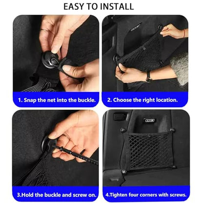 ZMD 2PCS Small Cargo Nets, Pocket Storage Rv Mesh Net Universal Elastic Automotive Cargo Netting Storage Pouch with 8Pcs Mounting Screws&Hooks for Car Truck SUV Boats (18x9.8 Inch) - size: 18 x 9.8 Inches