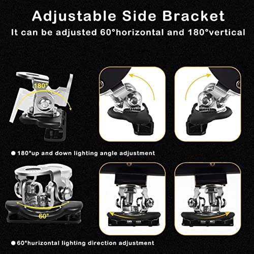 Led Light Bar Hood Mounting Brackets, 2pcs Led Work Light Mounting Bracket Kit, Aluminum Alloy Clamp, Offroad Light Mount Bracket, Universal Fit for Cars, Trucks, SUVs
