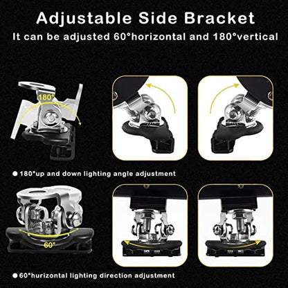Led Light Bar Hood Mounting Brackets, 2pcs Led Work Light Mounting Bracket Kit, Aluminum Alloy Clamp, Offroad Light Mount Bracket, Universal Fit for Cars, Trucks, SUVs