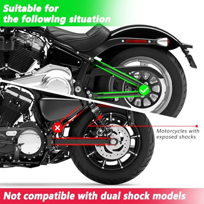 Dream Apparel Motorcycle Swingarm Bag with Black Leather, Swing Arm Bag Motorcycle Saddlebag Left Side Tool Bag Fit for Softail/Triangulated Swingarm Models Dyna Low Rider Fat Bob - color: 01-Black Genuine Leather