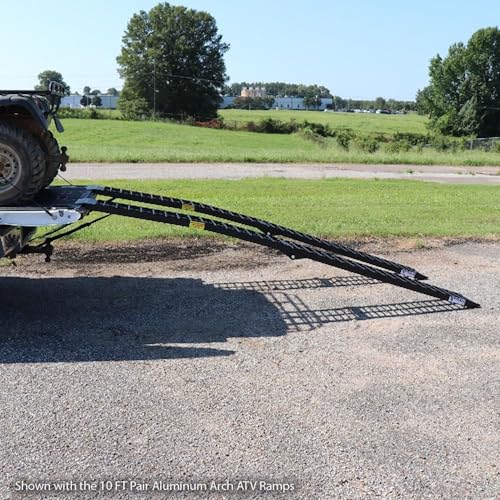 Titan Ramps 7'10" Portable ATV Ramps 1,200 lb. Capacity, Aluminum, Loading for Pickup Trucks Foldable, Lightweight with Serrated Crossbars - size: 7 ft 10'', 2 Pack