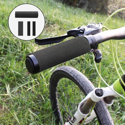 4Pcs Foam Handle Cover, NBR Rubber Grip, 4.3 Inch Tubing, Comfortable Grips for Fitness, Home, Lawn, Bicycle, Motorbike Handlebar Replacement (Black)