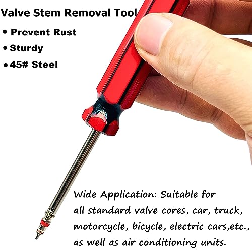 5Pcs Tire Valve Stem Removal Tool - Premium Single Heads Valve Core Remover,Great Tire Valve Tool for Schrader Valve Cores (5Pieces Single Heads Valve Tools)