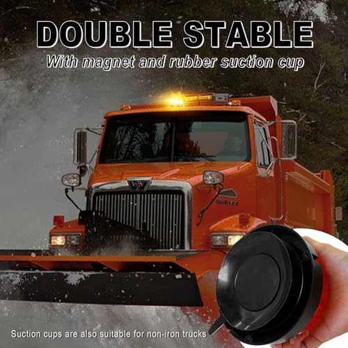 Agrieyes Magnetic Strobe Lights with Replaceable Lens, LED Flashing Beacon Light for Trucks, Tractor, Vehicles, Car, Golf Car - size: Magnet