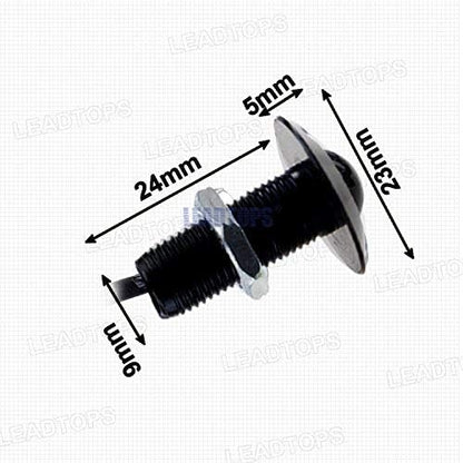 Eagle Eye LED Lights, 10-pack DIY 12V Ultra thin 23mm Eagle Eye Bulb Fog Tail DRL Daytime Running Lights White Kit for Car Motorcycle (White, Black) - color: White light -B