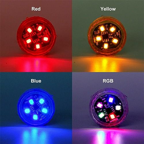 Surakey Portable LED Emergency Strobe Lights 2Pcs LED Strobe Lights Bar Roadside Wireless Battery Beacon 5Leds Mini Roof Top Warning Light with Magnetic for Trucks/Trailer/Vehicle (Yellow)