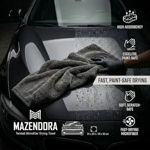Twisted Microfiber Towel, Premium Microfiber Towels for Cars, Car Drying Towel, Ultra Absorbent Quick Dry Towel, Drying Cloths Auto Detailing for Streak Free Auto Finish