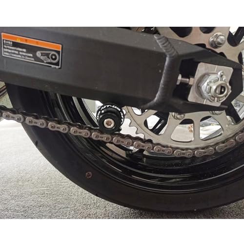 MOWOK Fit For YAMAHA MT-03 MT03 2015 2016 2017 2018 2019 2020 2021 2022 2023 2024 2025 2026 Motorcycle 6MM Swingarm Spools Slider M6 Stand Screws (Black) - color: Black
